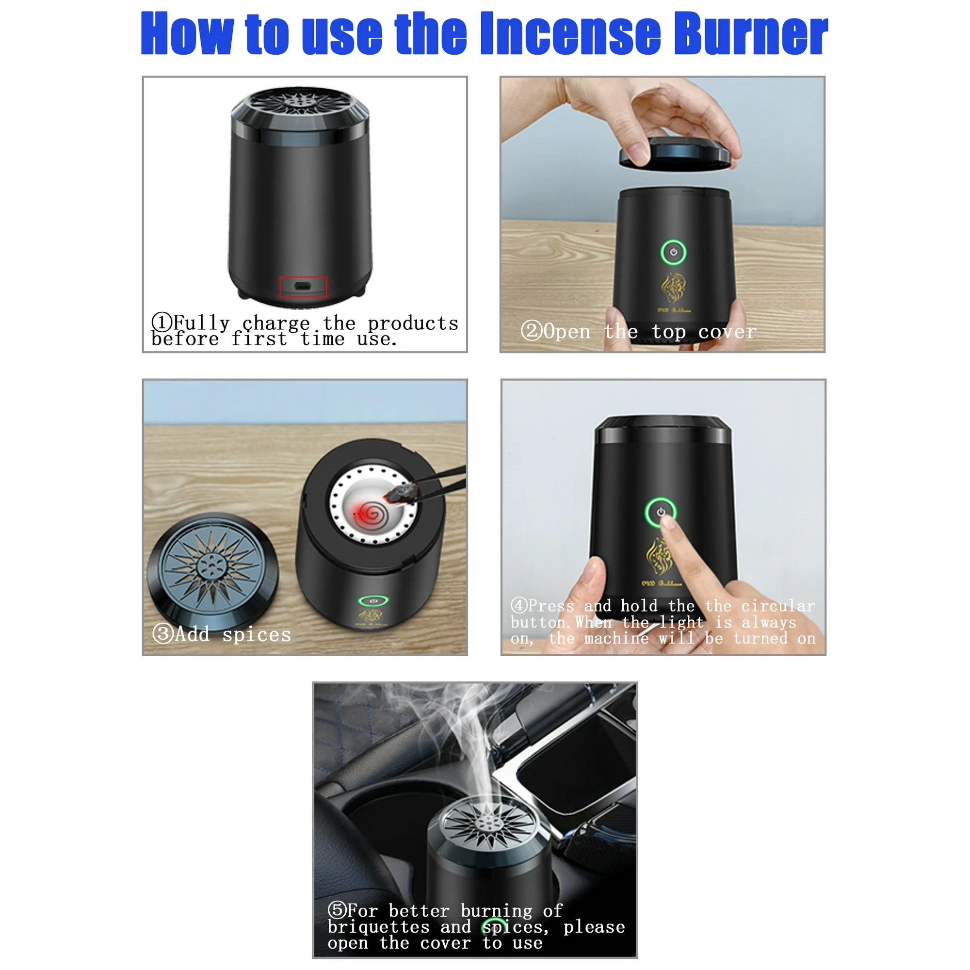 USB Rechargeable Incense Burner